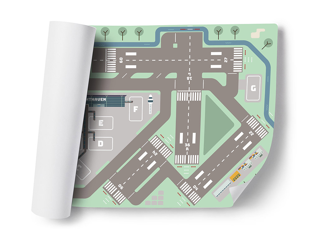 Speelkleed sticker stickerrol Luchthaven Schiphol