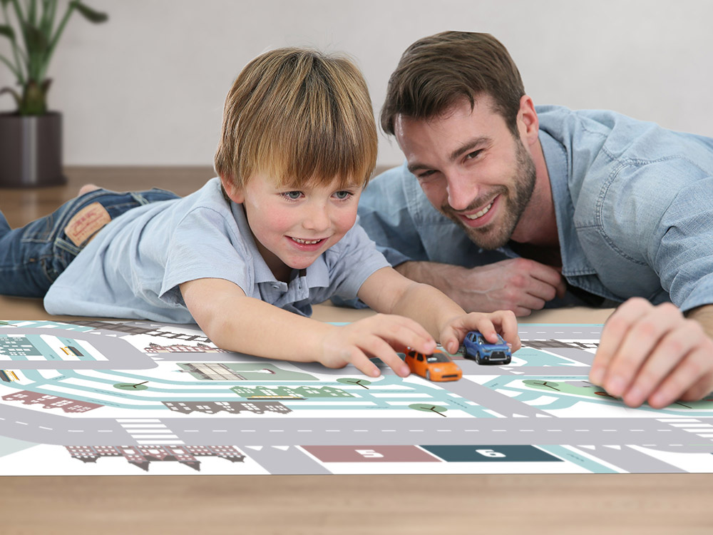 Speelkleed sticker kinderkamer vloer Amsterdam